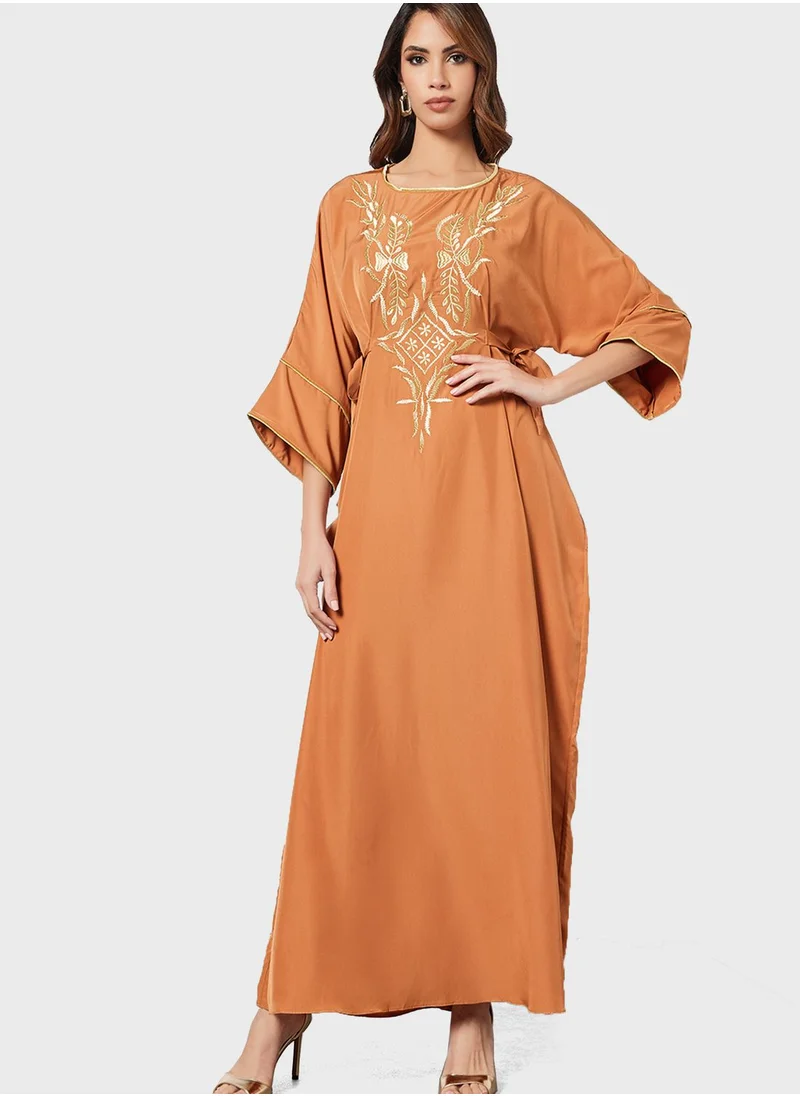 Coco Desert Embroidered Abaya