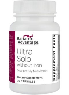Bariatric Advantage - Ultra Solo Once-Per-Day Multivitamin Capsule For Bariatric Surgery Patients, Without Iron, 30Ct  - Image 1