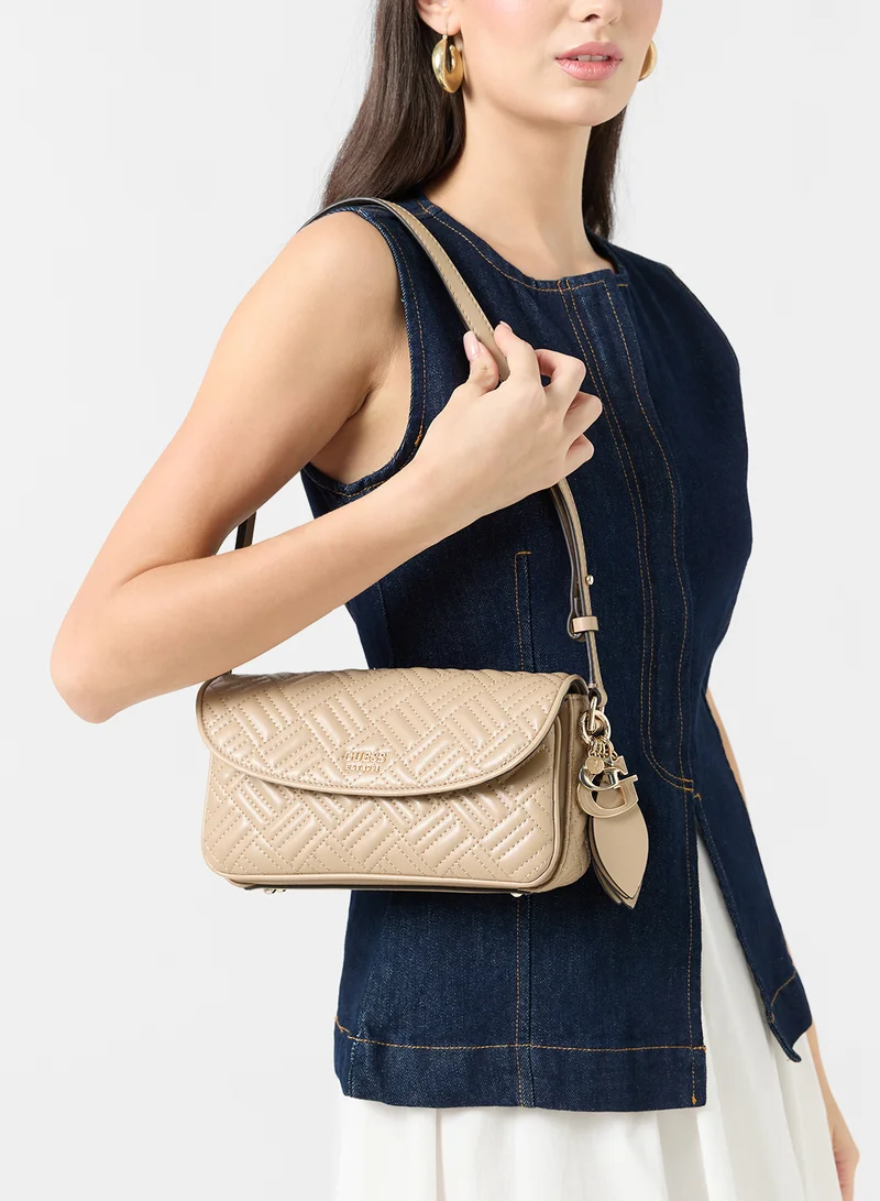 Guess  Sally Convertible Flap Over Crossbody Bag for Women | Best Price UAE