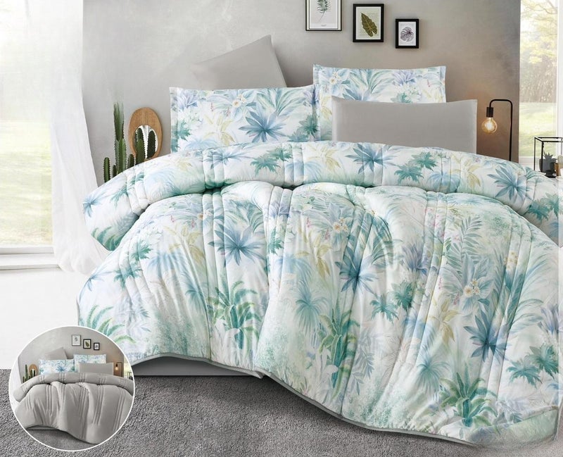 Double bed sheet set, 6 pieces, microfiber, gives your room soft elegance and everyday comfort.