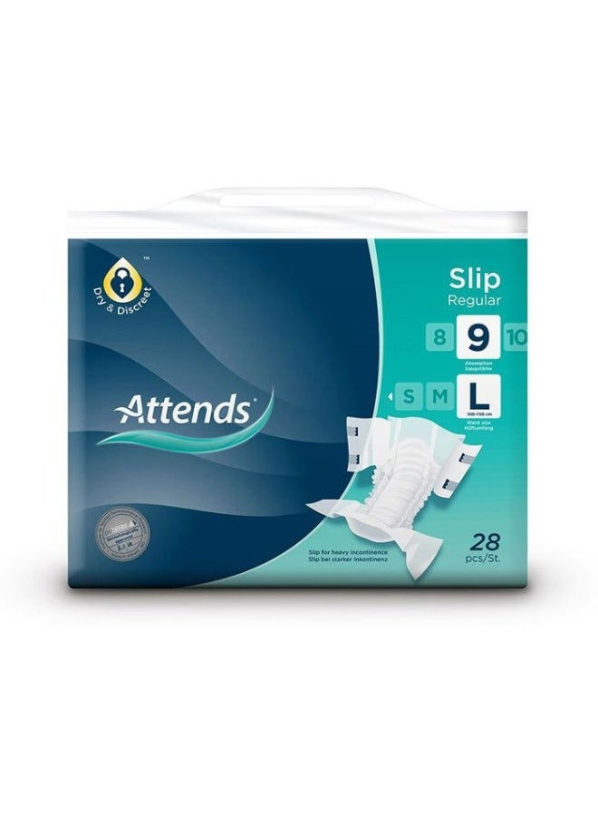 أتيندز حفاضات للكبار من أنتيندز سليب، مقاس عادي 9، مقاس كبير 28، لعلاج سلس البول - Image 1