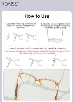 roaiss 3Pcs Acrylic Glasses Chains for Women, Eyewear Strap Holders Hanging Neck Rope Windproof Mask Lanyard Eyeglasses Accessory, 75cm  - Image 4