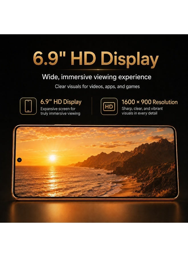 CALUS S26 Ultra 2026 new smart phone, 6.9-inch HD display, 12GB RAM and 256GB storage, supports 5G, HD cameras, comes with a headset case and a USB cable dual card slot, which is an ideal birthday and holiday gift. - Image 5
