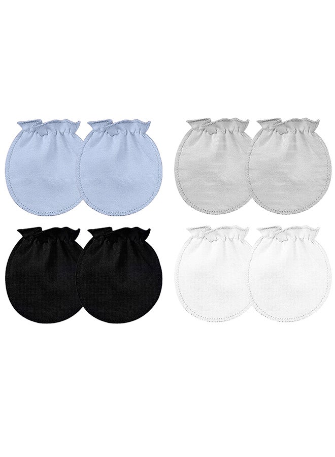 MARGOUN 4 Packs Newborn Baby Mittens Anti Scratch Baby Mittens No Scratch Mittens Baby Gloves for 0-6 Months Boys Girls Multicolour - Image 2