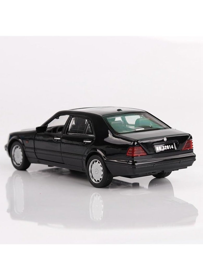 Toys Mercedes Ghost S600 V12 black metal kit car with headlights - 1:32  - Image 4
