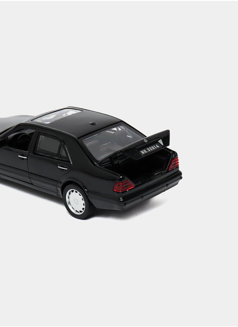 Toys Mercedes Ghost S600 V12 black metal kit car with headlights - 1:32  - Image 5