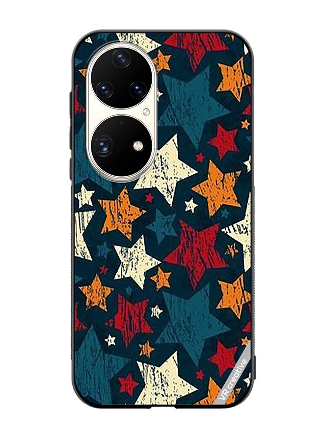 VR CREATIVE Protective Case Cover For Huawei P50 Pro Colorful Stars Design Multicolour - Image 1