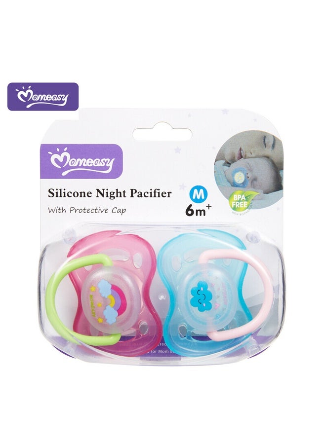 Momeasy لهاية فسيولوجية – عبوة من 2 قطعة بألوان متنوعة - Image 1