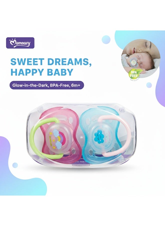 Momeasy لهاية فسيولوجية – عبوة من 2 قطعة بألوان متنوعة - Image 3