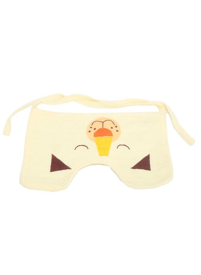Thoraya Cartoon Pattern Saliva Towel Bib with Strap Soft Cotton Bib for Infant Adorable BabyLight Yellow  - Image 2