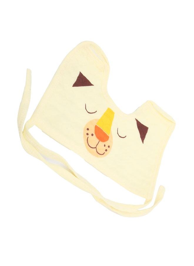 Thoraya Cartoon Pattern Saliva Towel Bib with Strap Soft Cotton Bib for Infant Adorable BabyLight Yellow  - Image 5