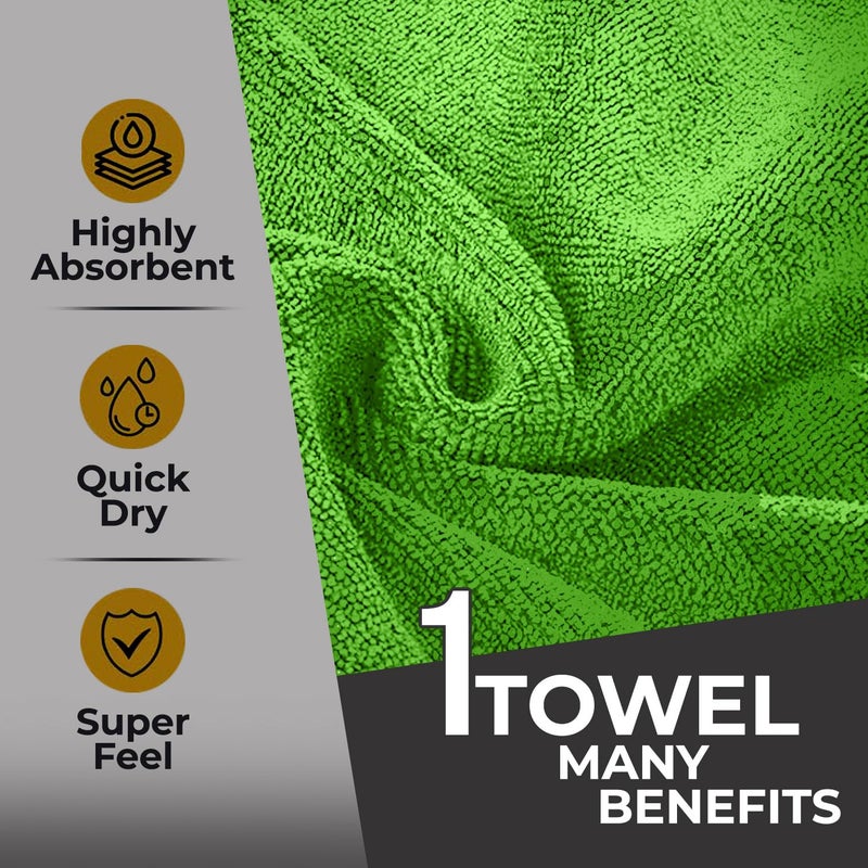 MAXOSHINE Hand Towel Set of 2-Super Soft Quick Dry Microfiber Face Towel for Women Men-Hanging Loop Napkins for Wash Basin Gym Sports Travel-40 x 60 cm - Image 2