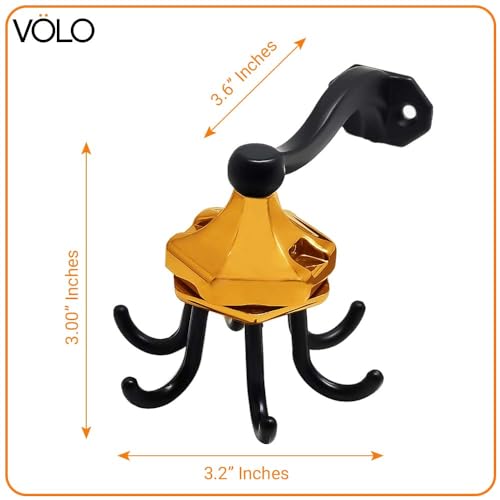 VOLO Premium Home Keys Metal Key Holder, Rotating Type, Jhummar Style - 6 Hook - Decorative Items for Home Decor, Key Holder for Home, Keychain Hangers (Jhummar Black- Rose Gold, 1) - Image 2