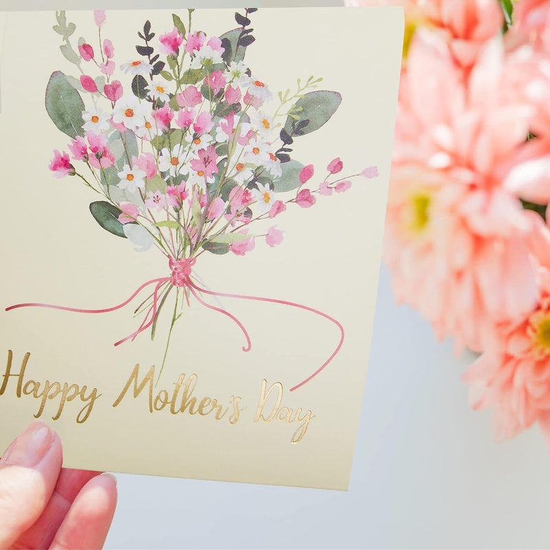 Fancy Land Gold Foil Happy Mother’s Day Greeting Cards with Envelopes 12PCS Flower Love Mom Cards Blank Inside - Image 4