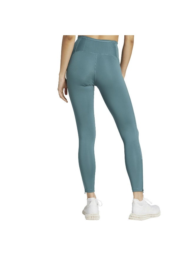 Adidas Adizero E 1/1 L Green Running Tights For Women 2XS  - Image 5