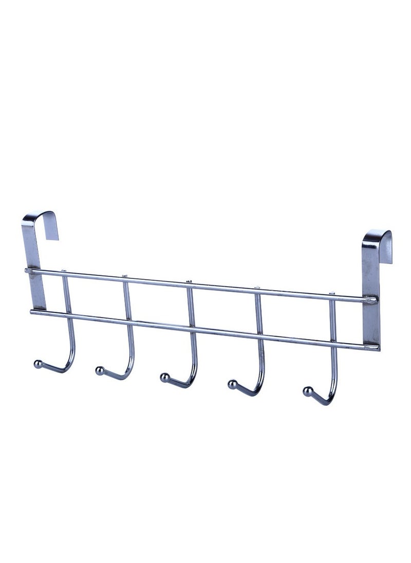 HOMESTAR - 1-Pack Over Door Hooks, Black/White, Short/Long, Heavy-Duty Over Door Hanger, Classic Door Back Hanger - Image 1