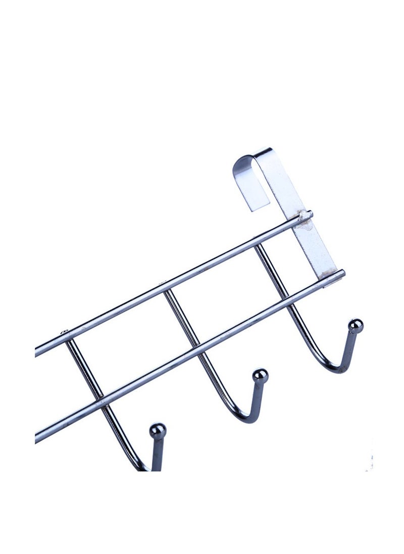 HOMESTAR - 1-Pack Over Door Hooks, Black/White, Short/Long, Heavy-Duty Over Door Hanger, Classic Door Back Hanger - Image 1