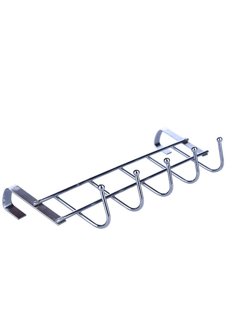 HOMESTAR - 1-Pack Over Door Hooks, Black/White, Short/Long, Heavy-Duty Over Door Hanger, Classic Door Back Hanger - Image 1