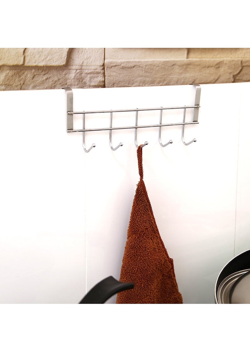 HOMESTAR - 1-Pack Over Door Hooks, Black/White, Short/Long, Heavy-Duty Over Door Hanger, Classic Door Back Hanger - Image 1
