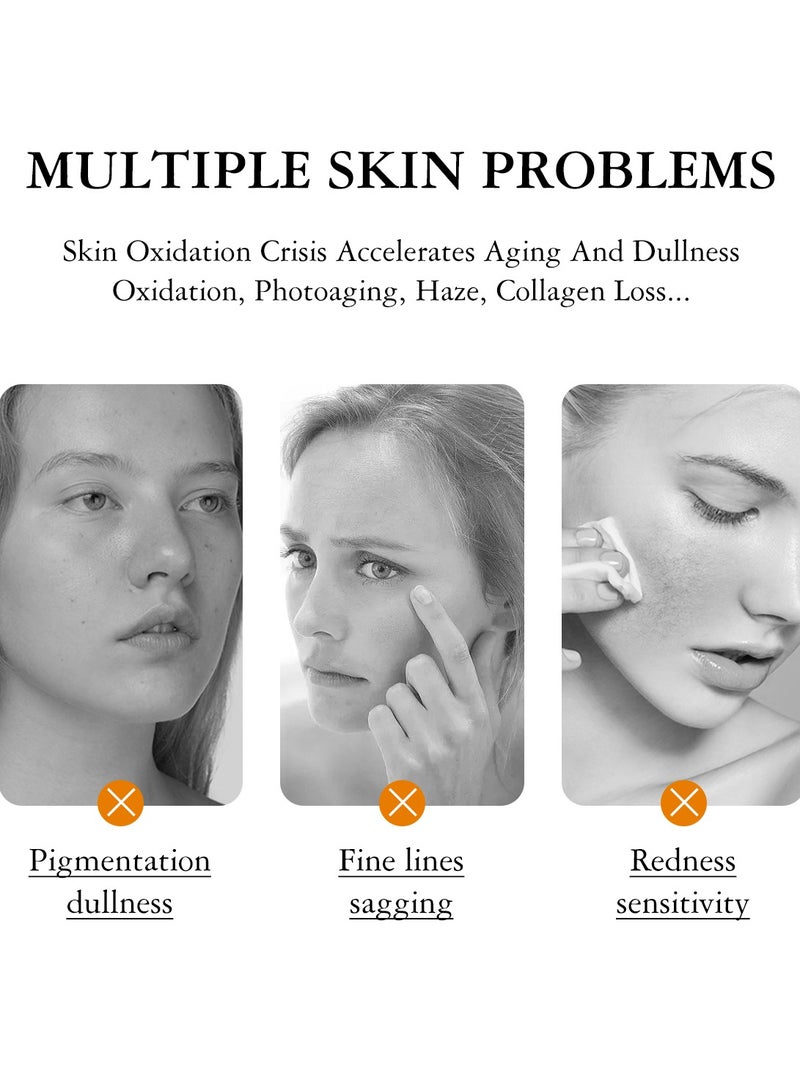 MOOYAM Vitamin C Serum for Face with Hyaluronic Acid Retinol and Salicylic Acid Anti Aging Facial Serum for Wrinkles Dark Spots and Brightening Improves Skin Tone and Texture 30ml - Image 3