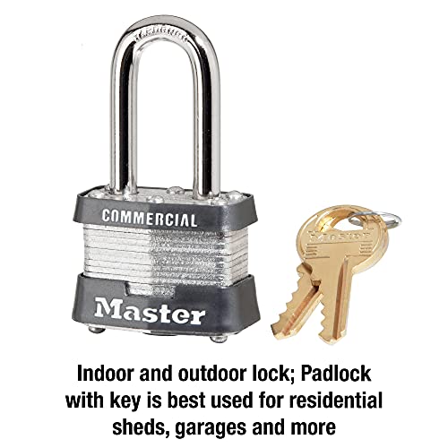 Master Lock 3KALF Outdoor Padlock with Key, 1 Pack - Image 2