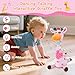 LLUKEME Dancing Talking Giraffe Toy Stuffed Animal Baby Toy Repeating What You Say Glowing Musical Electronic Giraffe Gifts for Toddlers 13 Years Old Easter Gift for Kids Purple Giraffe - Image 4