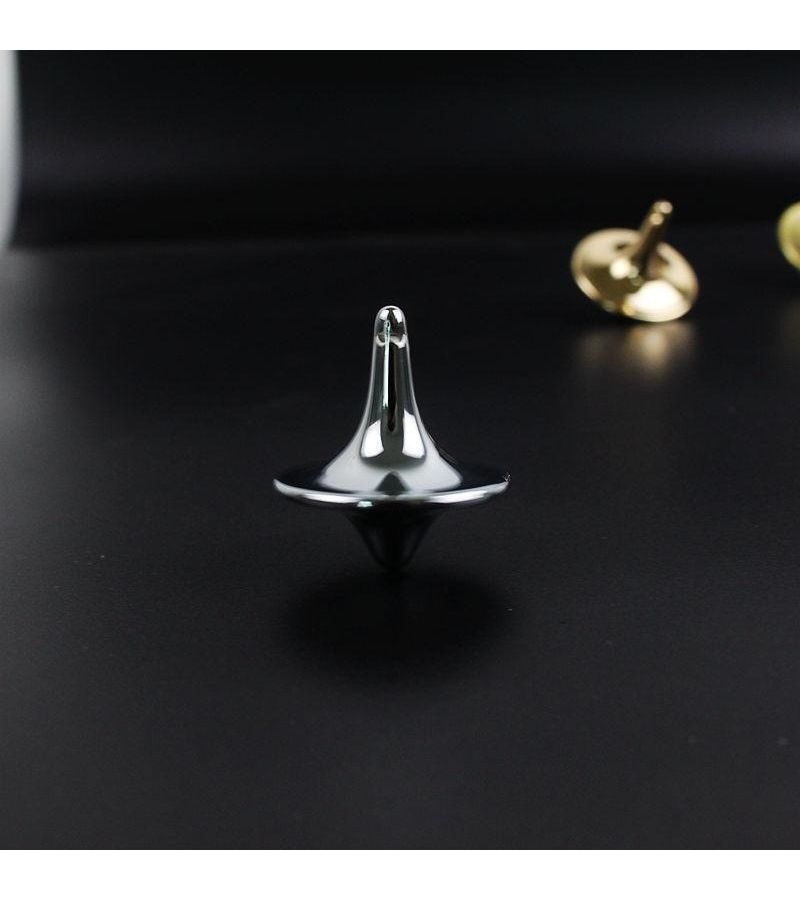 Stainless Steel Gyroscope 3pcs Set with Dice Black Portable - Image 5