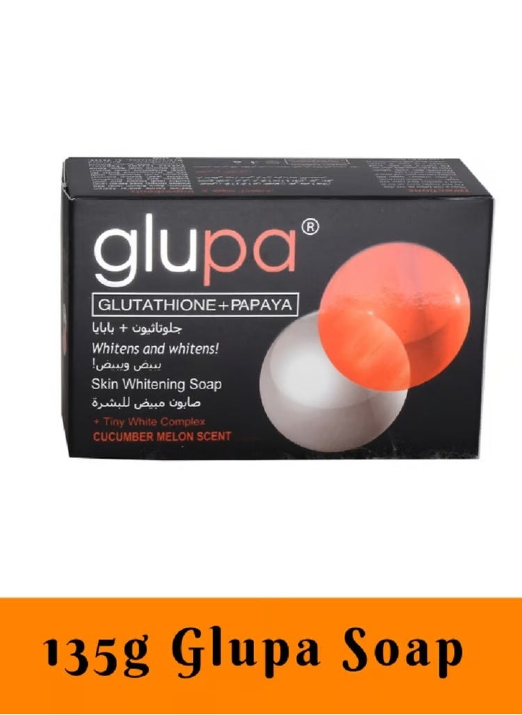 Glupa Glutathione Papaya Skin Whitening Soap 135 g  - Image 1
