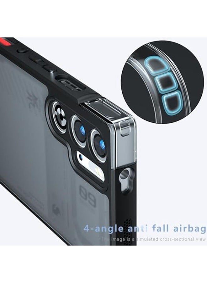 عام مناسب لغطاء الحماية لهاتف Red Magic 9 Pro، بتصميم مات و ناعم الملمس، يتميز Red Magic 9 Pro+ بتقنية الوسائد الهوائية المانعة للسقوط وغلاف مضاد للغبار بفتحة غير عادية للحماية. - Image 3