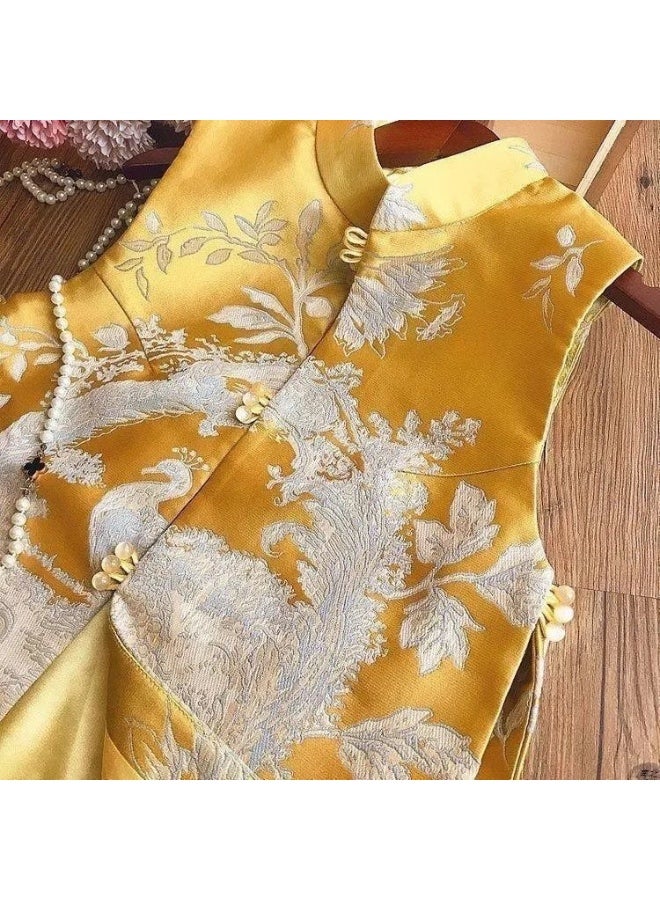 Nanyou Chinese Style Series! Chinoiserie Tang Suit Heavy Embroider Jacquard Buckle Vest Top Sleeveless Jacket - Image 3