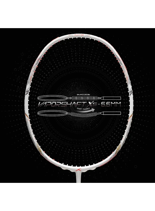 HUNDRED Flutter S Ctrl Carbon Fibre Unstrung Badminton Racket With Full Racket Cover For Intermediate Players (80G, Maximum String Tension - 32Lbs)