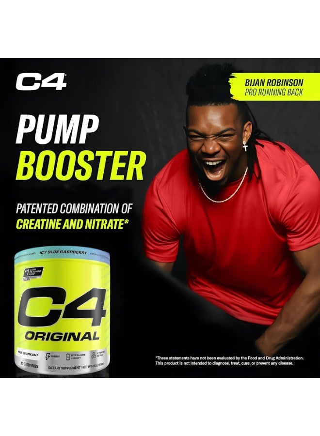 C4 Original Pre-Workout Powder – Icy Blue Razz, 30 Servings | Sugar-Free Energy Drink With 200Mg Caffeine, Beta-Alanine & Vitamin C – For Men & Women