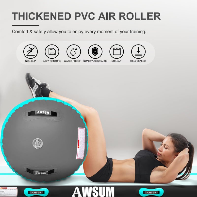 AWSUM Air Roller Gymnastics Barrel Inflatable Tumbling Mat Back Handspring Trainer for Octagon Mat Gym Home Gymnastics Equipment 1PCSï¼ŒNo Electric Pump - Image 4