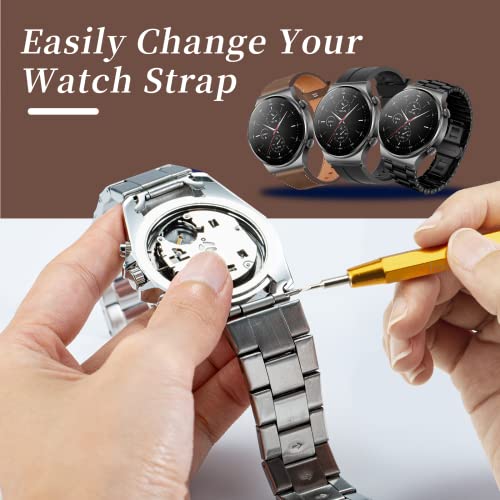 Eventronic Watch Repair Kit, Watch Link Removal Tool, Watch Battery Replacement Tool, Watch Back Case Opener, Spring Bar Tool Set with Brown Bag, Suitable for Battery Replacement and Strap disassemble - Image 5