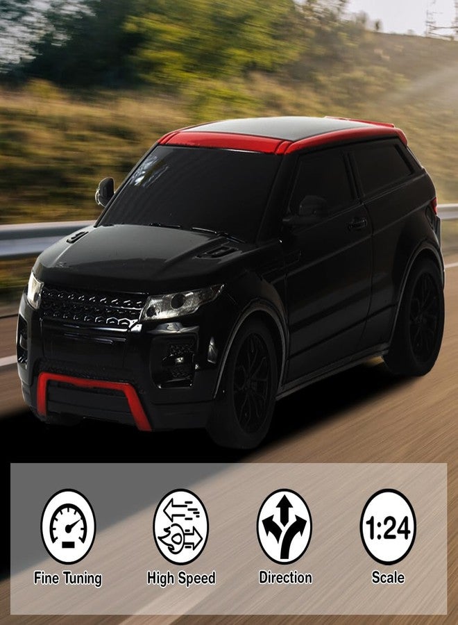 Wembley Remote Control Car Rechargeable Rc Car Toys for Kids 1:24 High Speed Racing Remote Car for Kids - Black Red - Image 4