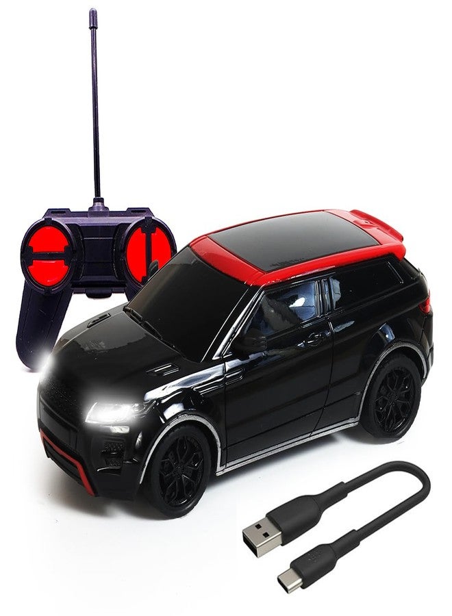 Wembley Remote Control Car Rechargeable Rc Car Toys for Kids 1:24 High Speed Racing Remote Car for Kids - Black Red - Image 1