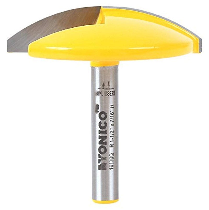 YONICO Horizontal Crown Router Bit 1-1/2-Inch Radius 1/4-Inch Shank 16170q - Image 1