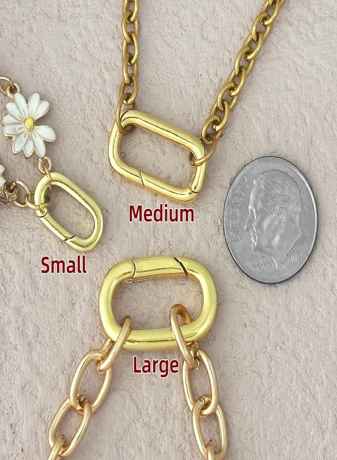 OHINGLT 10 Pack Spring Claps Connector-Brass Material Carabiner Keychain Oval Design Bracelet Keychain, Suitable for Making Key Rings, Necklaces, Bracelets - Image 5