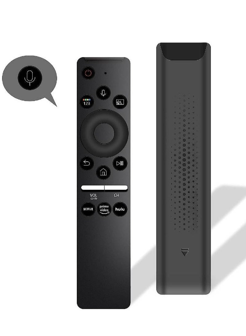 PopZa Replacement Voice Remote Control Compatible With Samsung Crystal UHD QLED LCD Curved 4K 8K Smart TVs with Netflix, Prime Video, hulu - Image 1