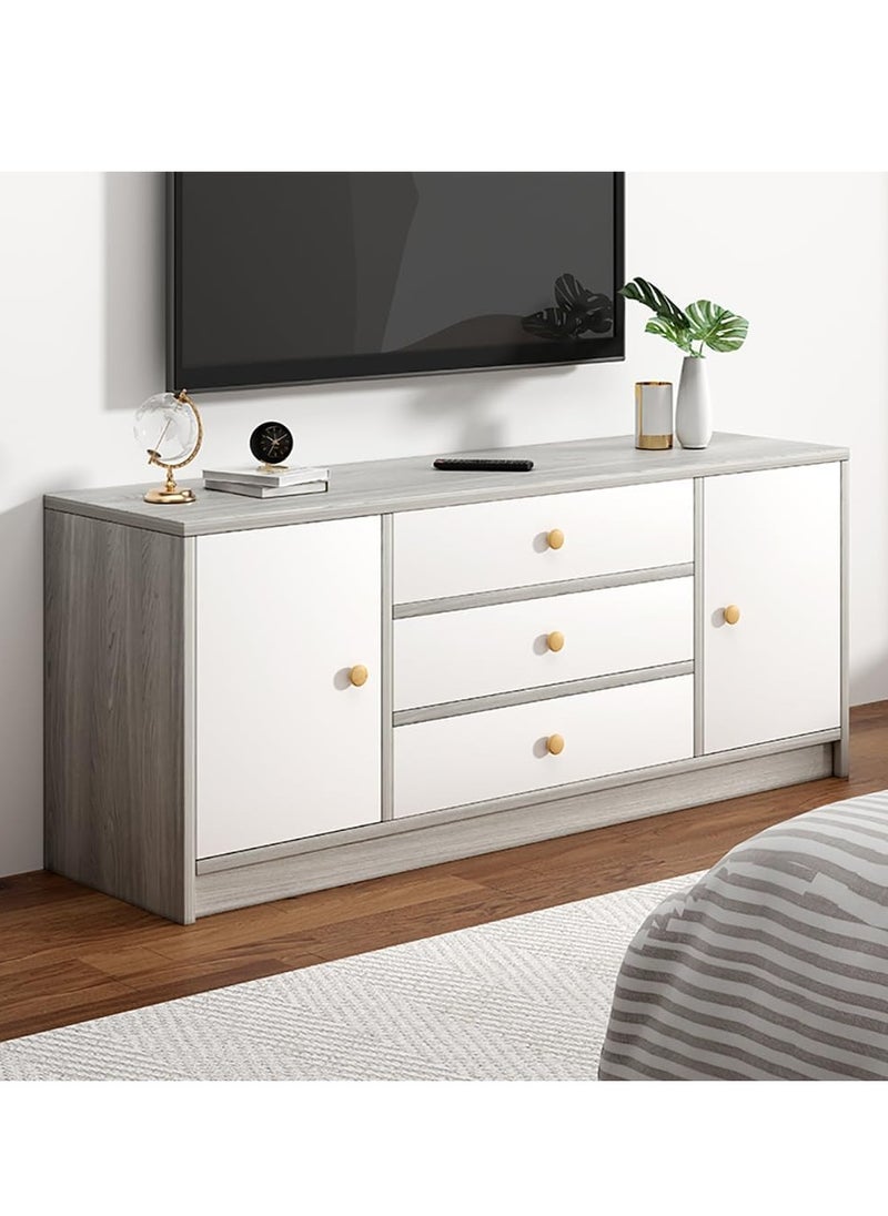 Generic 65 Inch TV Cabinet TV Cabinet TV Table with Cabinets and Drawers Wooden TV Entertainment Stand Desk TV Television Desk for Living Room, Bedroom（140*29*54CM）  - Image 1