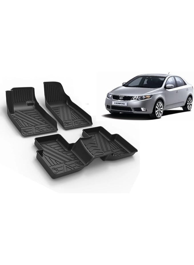 سجادة أرضية للسيارة مصنوعة من مادة TPE متوافقة مع سيارة كيا سيراتو فورتي موديلات 2009-2013 - Image 1