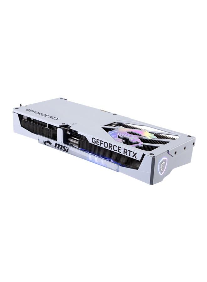 MSI GeForce RTX 5080 16GB GAMING TRIO OC WHITE Graphics Card - NVIDIA GeForce RTX 5080, 2715 MHz Boost, 10752 CUDA Cores, 16GB GDDR7, 256-bit Memory, PCIe Gen 5, DisplayPort 2.1 x 3, HDMI 2.1, HDCP Support, 360W Power Consumption, 850W PSU Recommended, 7680x4320 Digital Resolution, G-SYNC, DirectX 12 Ultimate, 4.6 OpenGL, 4 Max Displays | 912-V531-048 Silver - Image 3