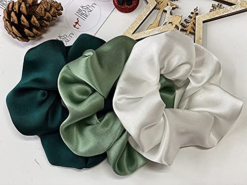 Viyanshi Silk Satin Hair Ties Scrunchies Elastic Hair Band for Women s23 Multicolor - Image 2