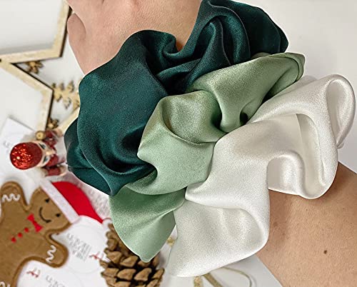 Viyanshi Silk Satin Hair Ties Scrunchies Elastic Hair Band for Women s23 Multicolor - Image 3