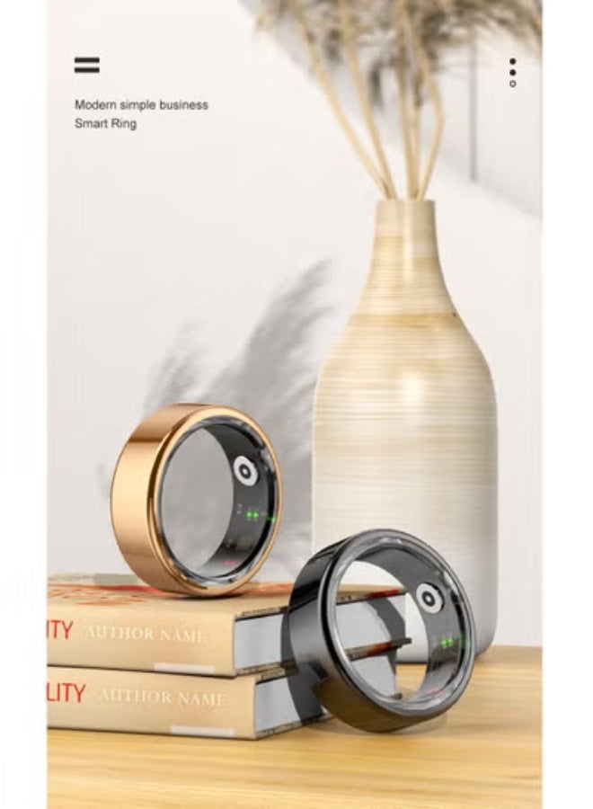 GULFLINK Smart Fitness Ring With Heart Rate, Oxygen, Sleep and Sports Tracking, IP68 Waterproof, Magnetic Charging, Size 11(Black). - Image 4