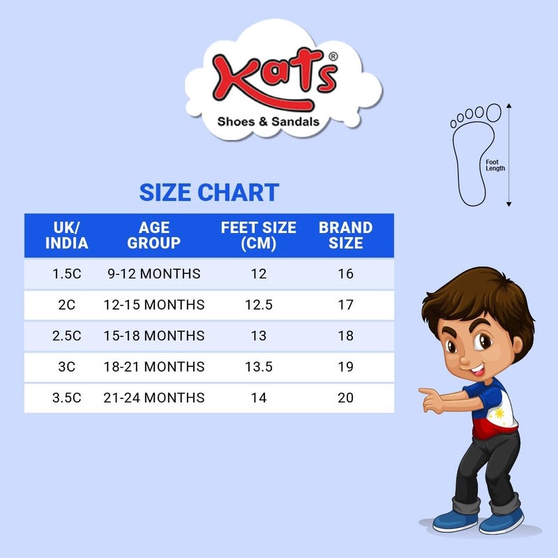 KATS SHOES Store أحذية كاتس الموسيقية الممتصة للصدمات بصوت تشو-تشو للأطفال، للأولاد والبنات من 9 أشهر إلى 12 شهرًا مصنوعة من مواد غير سامة ونعل بولي فينيل كلوريد ناعم | أحذية رياضية موسيقية - Image 3