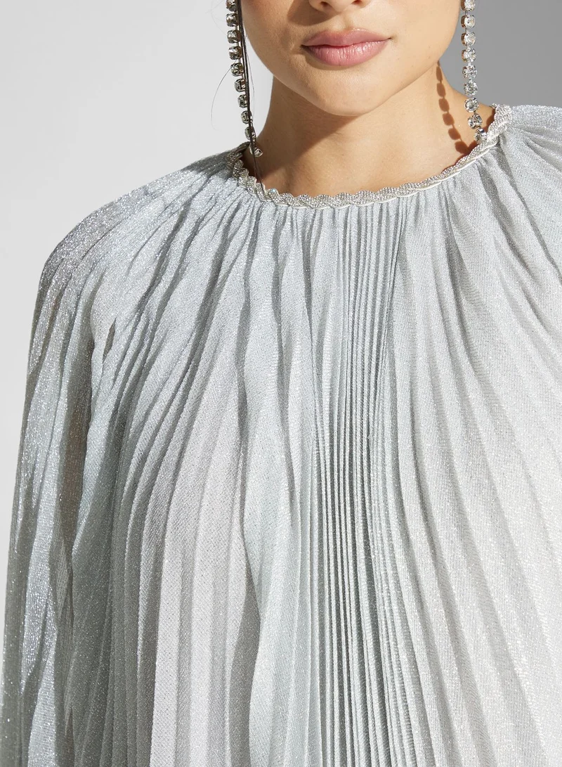 Namshi x Shimmer Pleated Kaftan