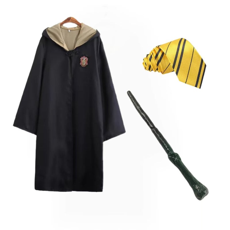 Harry Potter Cosplay Costume - Hogwarts Wizard Robe for Kids, Gryffindor School Uniform with Magic  Cloak