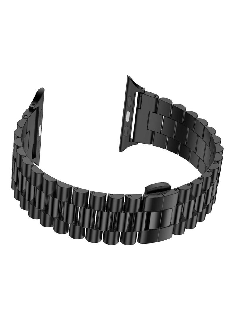 Gravity Compatible with Apple Watch Band Series 5 44mm 42mm, Stainless Steel Watch Band with Butterfly Folding Clasp for iWatch Band Series 5/4/3/2/1 - Image 3