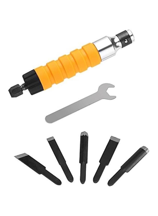 Woodworking Carving Chisel Electric Carving Machine Engraving Knife Tool with 5 Blades and 1 Wrench - Image 1